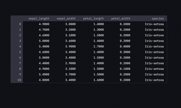 Dataframe Streamlit